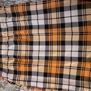 Plaid Orange and Black Women's Skirt